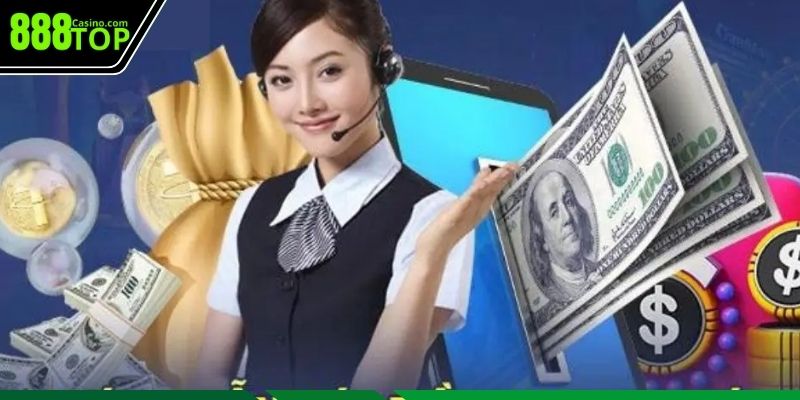 Tiến hành nhập số tiền